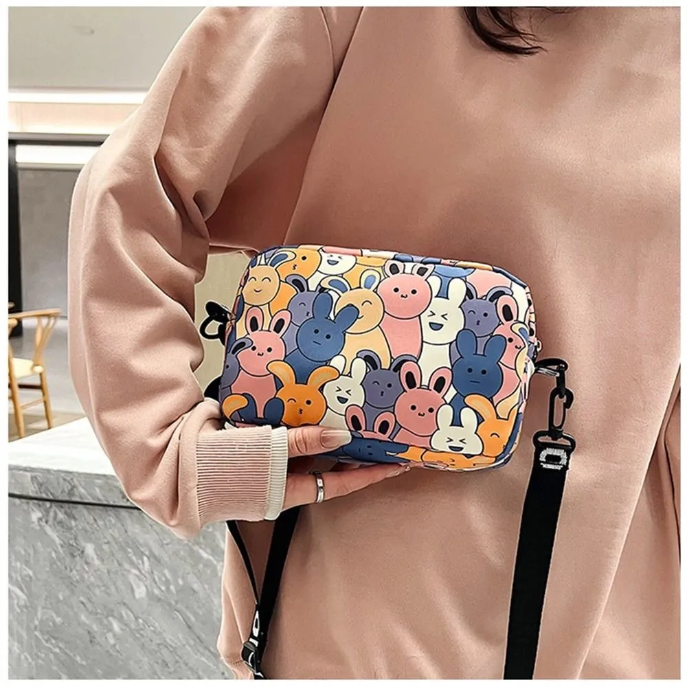 バッグ Aquarius77 2024Oxford Fabric Cute Cartoon Rabbit Small Square Crossbody