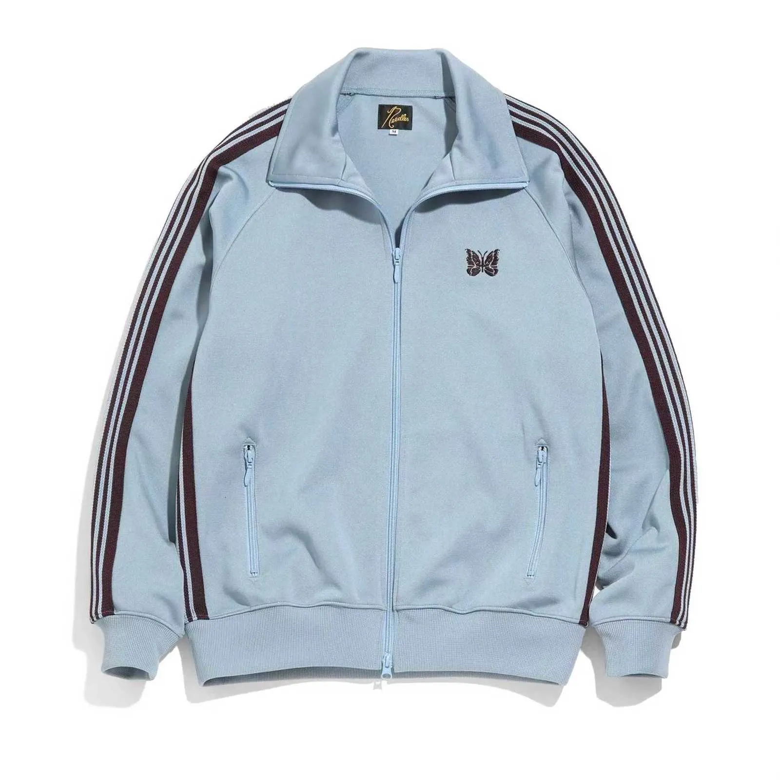 Needles Track Pants: Mens Multicolor Stripe Velvet Tracksuit