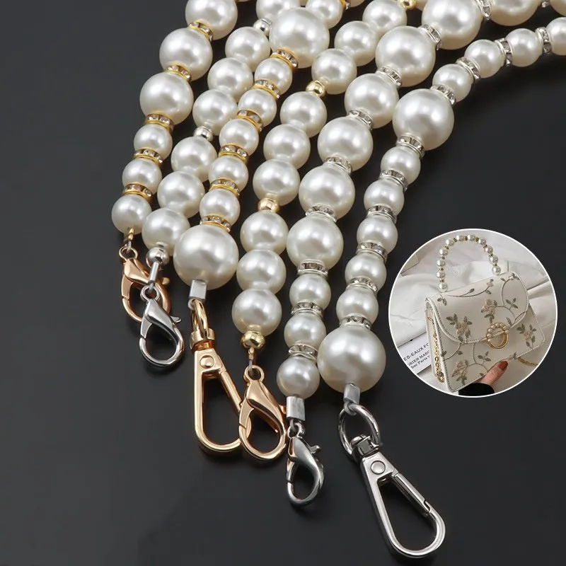 DHgate 2024Elegant Imitation Pearl Bag Chain Strap for Womens Handbags Purses DIY Replacement Purse Belt Handles 79ZT Bags Luggage Accessories