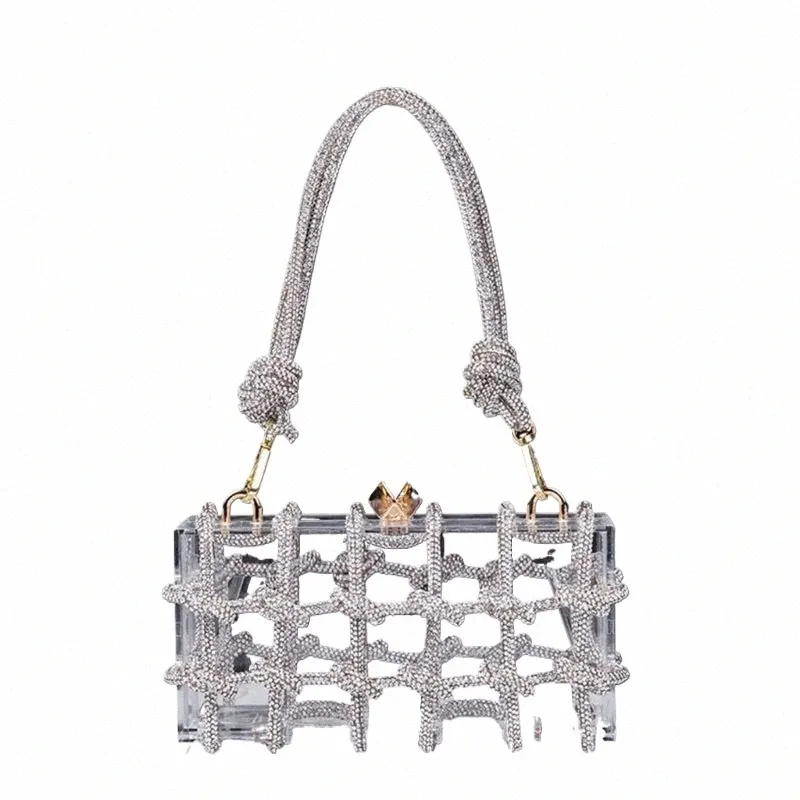 DHgate Acrylic Clear Clutch Purse Elegant Womens Armpit Bag for Evening Party and Cocktails Bags Luggage Accessories