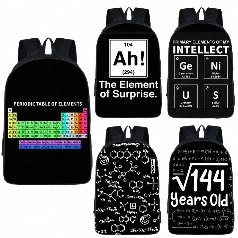 High Capacity Periodic Table Of Elements Print Unspeakable Backpack For ...