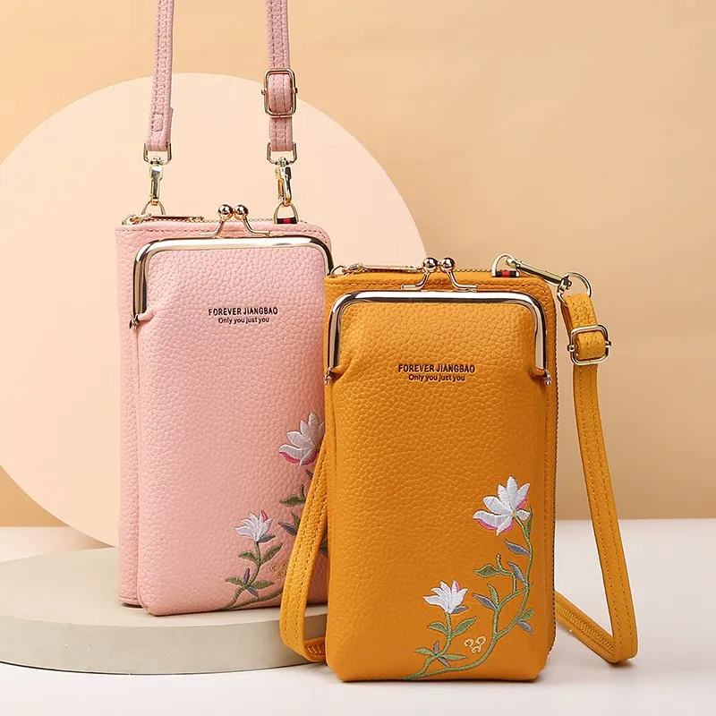 Ladies wallet with mobile phone holder new arrivals