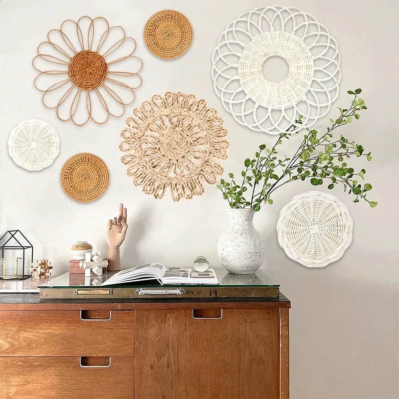 Bohemian Wanddekoration Set: 7 Handgefertigte Rattan... Von 37,01 €