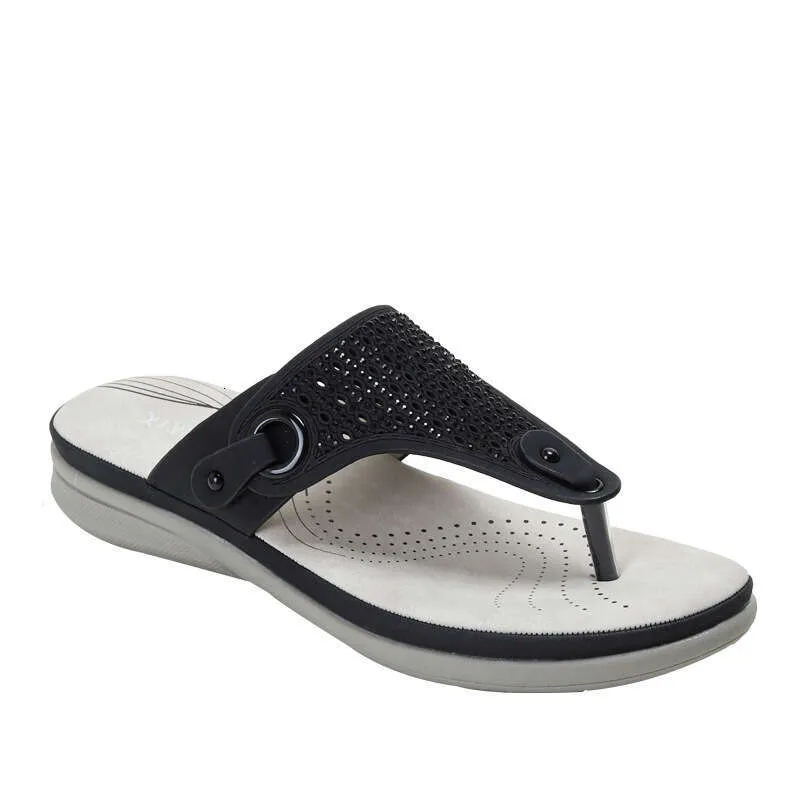 Sandali Firmati Pantofole Moda Donna Pantofole Scintillanti Nero