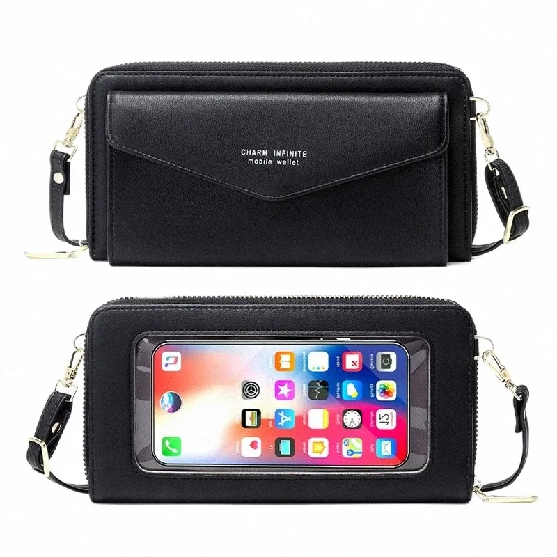 Touch screen rfid cell phone purse sale