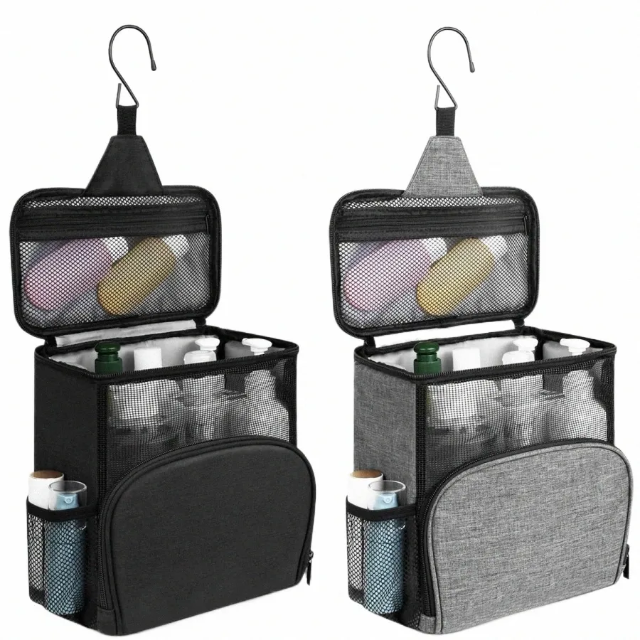 Portable Shower Caddy Bag Hanging Travel Toiletry Organizer with