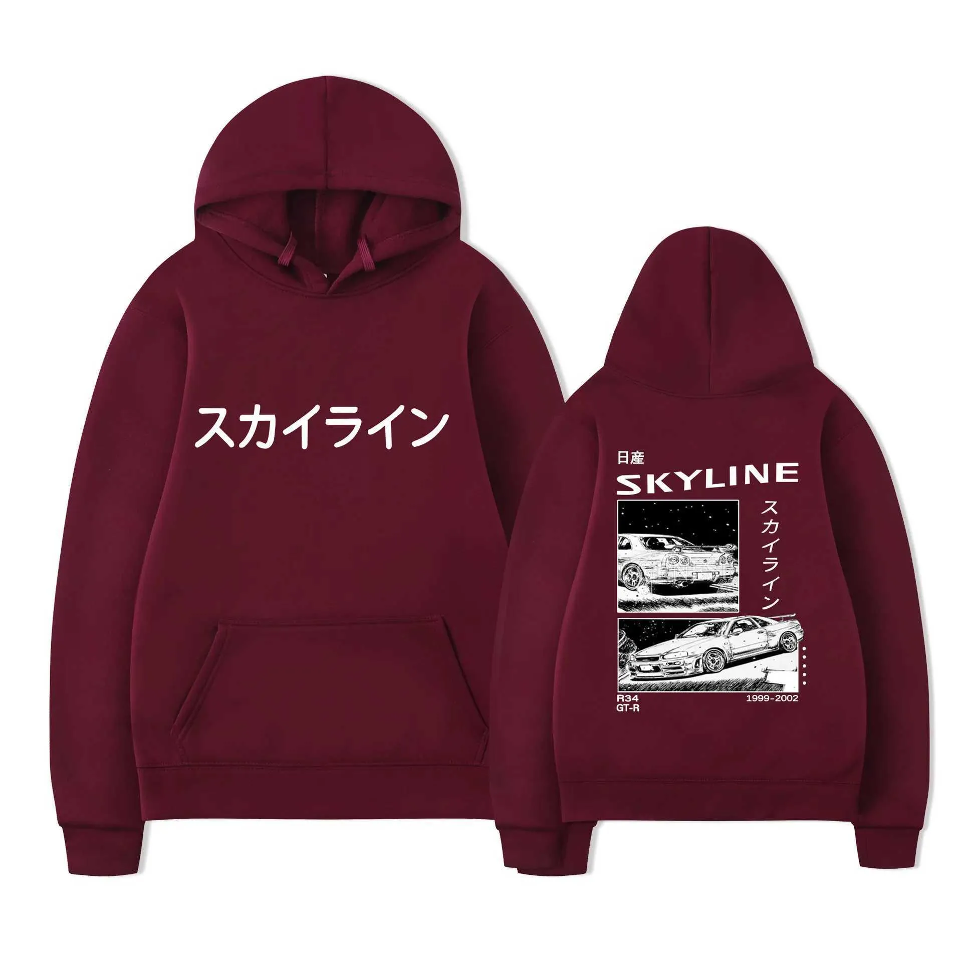 Anime Drift AE86 Initial D Double Sided Street Fashion Casual Hoodies for Men and Women Trendy AE86 Initial D Anime Inspired Hoodie