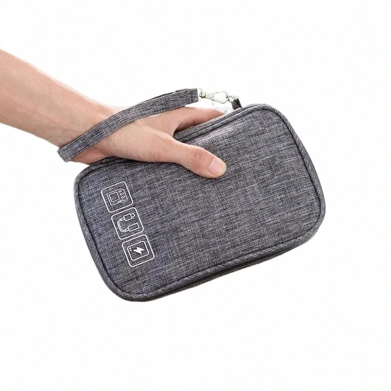 Portable Electronics Organizer Bag Travel Cable Organizer, USB