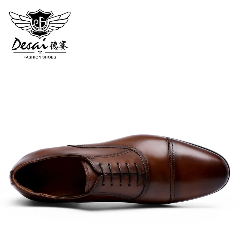 chinese dress ladies Men's Lace-Up Full-Grain Leather Brogue Oxford Dress Shoes – Rebels Market main image 0