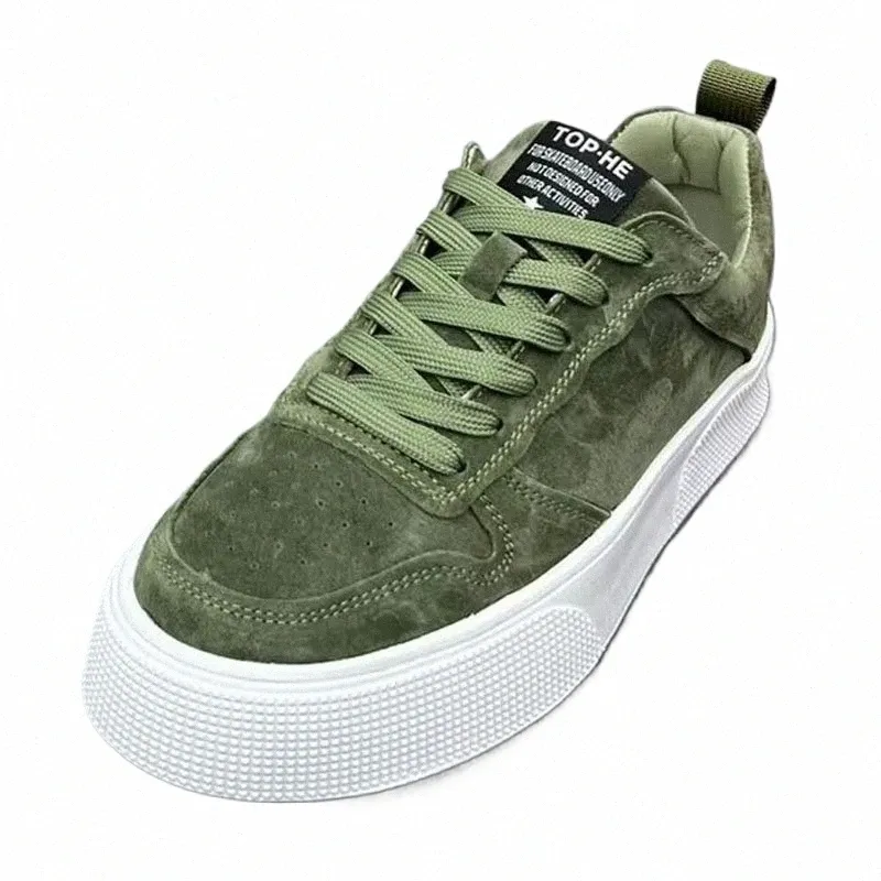 Men's Suede Platform Sneakers: Autumn Casual Trainers, Non-Slip Lace-Up  Skateboard Shoes, Comfortable Walking Jogging Shoes