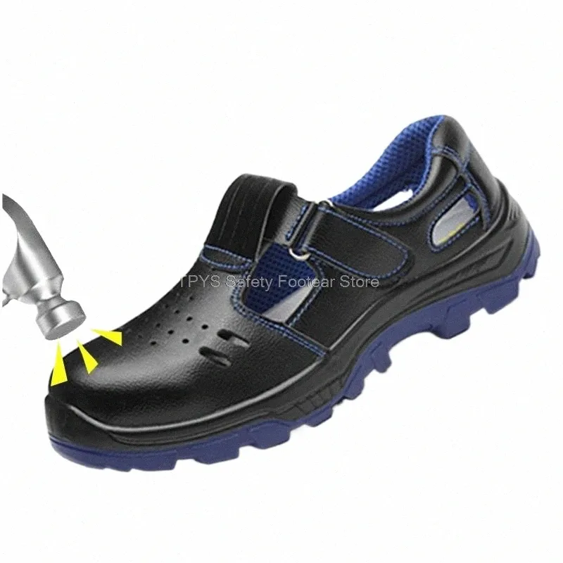 Men's Summer Safety Sandals: Breathable Steel Toe Work Shoes  Puncture-Proof, Lightweight Comfortable Work Boots for Security  Construction