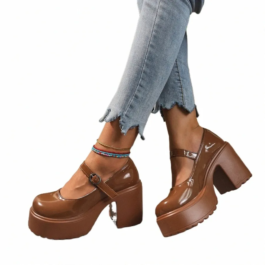 最終値下げ】MaryJane Polarization Shoes Brown Mary Jane