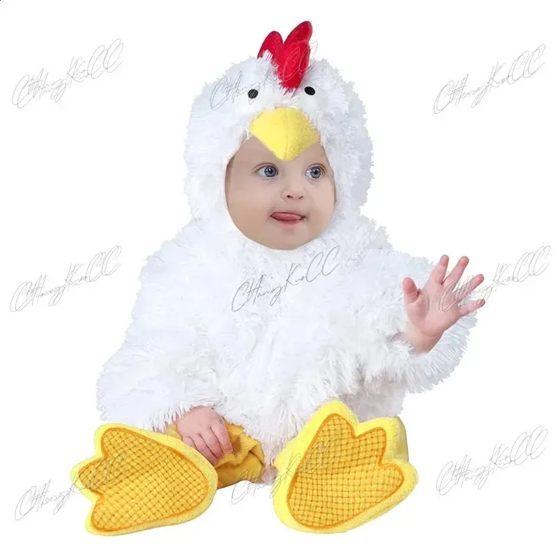 Kids Chicken Mascot Costume Fleece Jumpsuit Onesie Shoes Set Halloween Easter Fancy Dress From Mang08 15.21 DHgate.Com