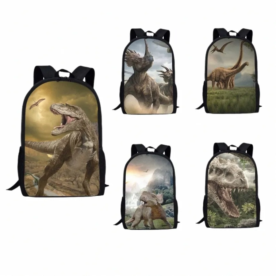Dinosaur Backpack For Kids - Lightweight School Bag For Boys & Girls, Water Resistant, Multi-Pocket, Travel Daypack