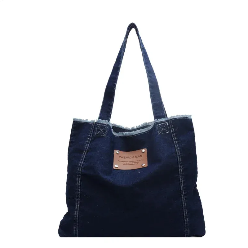 ★TOUT Y EST★ Denim Eco Bag Deep Blue SK04-FDB DHgate.com:Blue Denim Shoulder Handbag: Trendy Y2K Jeans