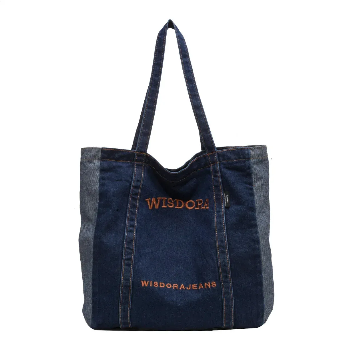 ★TOUT Y EST★ Denim Eco Bag Deep Blue SK04-FDB DHgate.com:Blue Denim Shoulder Handbag: Trendy Y2K Jeans