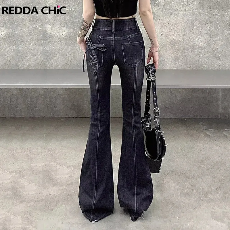 2024Womens High-Waisted Vintage Bootcut Denim Flare Jeans