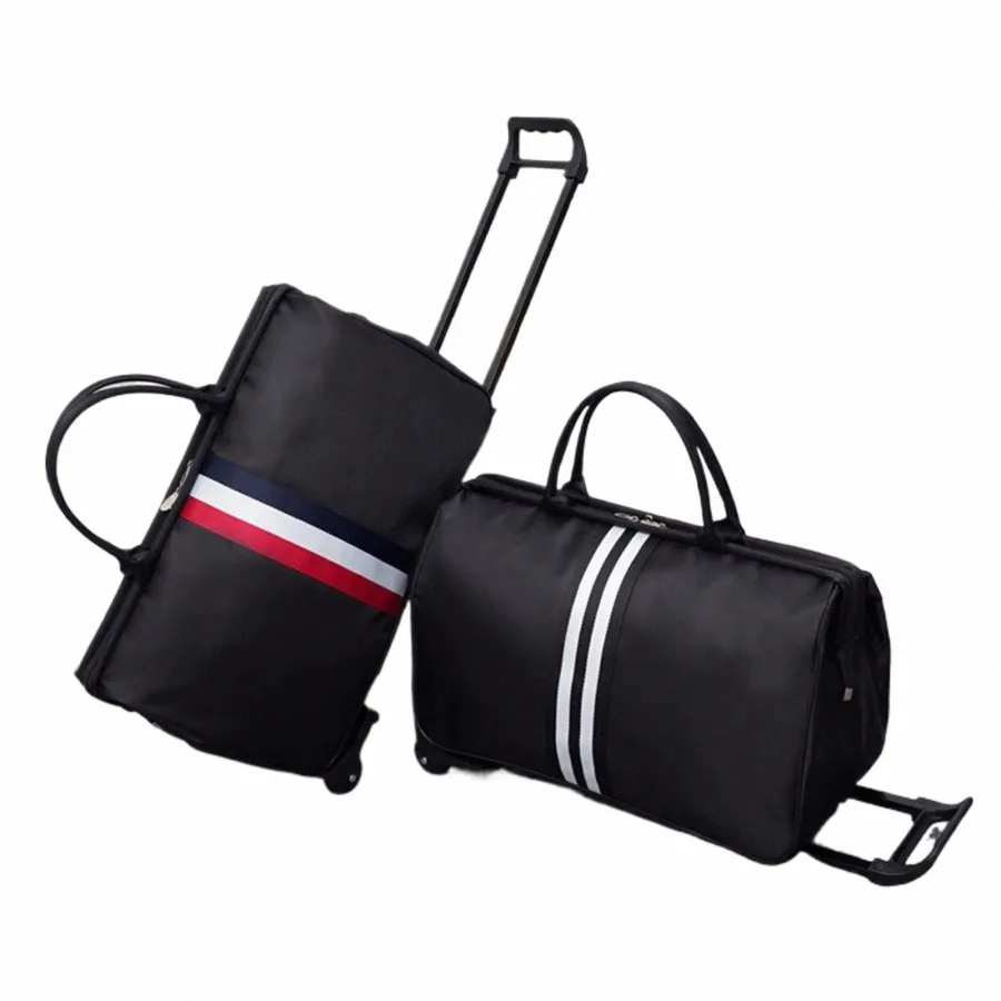 Large Waterproof Rolling Duffel Bag Wear-Resistant Travel Tote