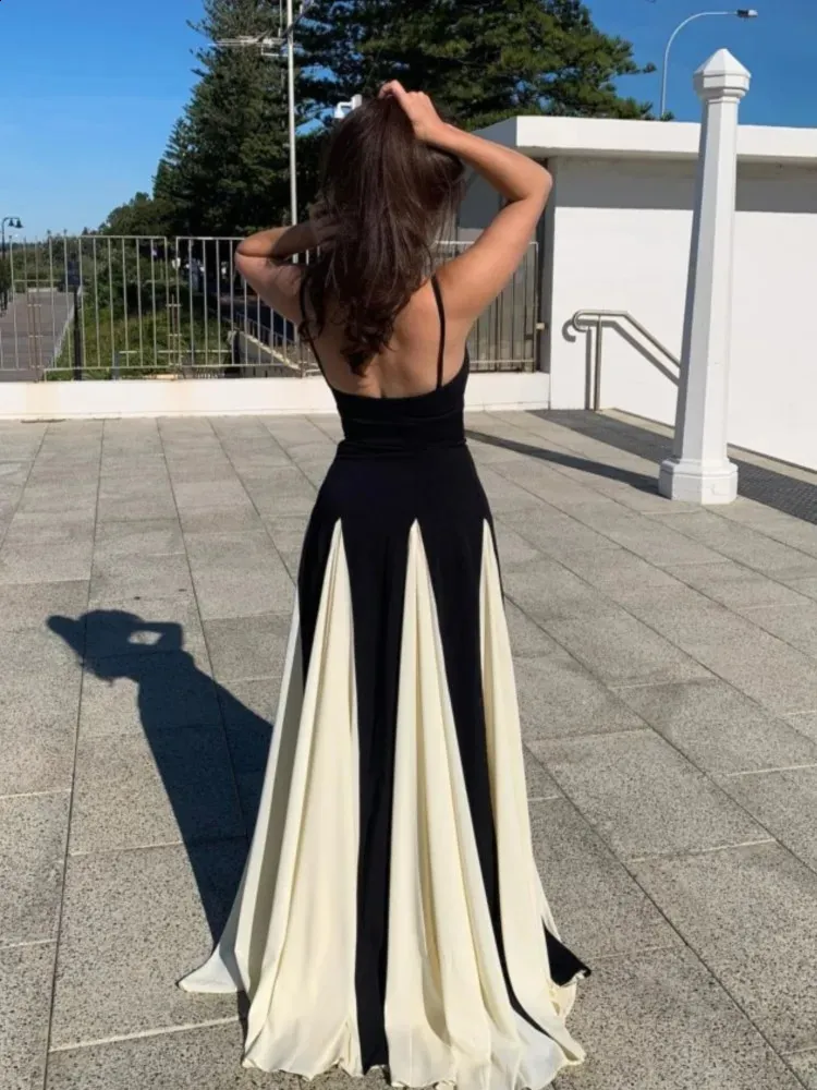 fitted lace wedding dress Black & White Lace Contrast Maxi Dress main image 0