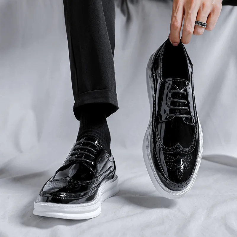 Designer Shoes Prada Men's Shoes Dress Men's Patent Leather - Main Image