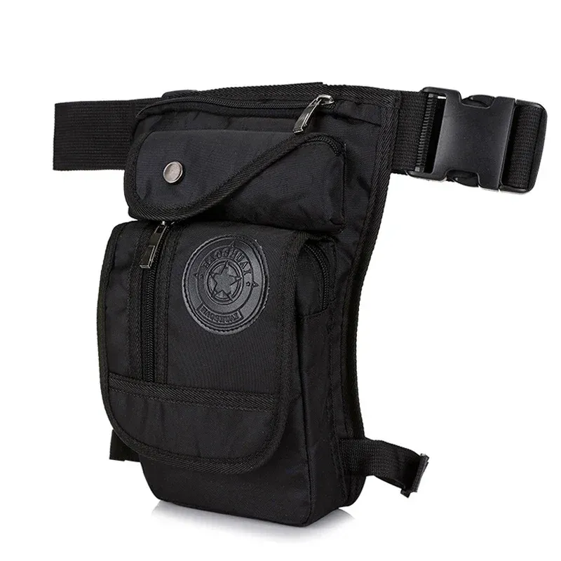 Sacoche Jambe Moto QSCTYG - Sac à Taille Ou Cuisse Ajustable Pour Homme | Nylon Résistant, Idéal Randonnée, Vélo