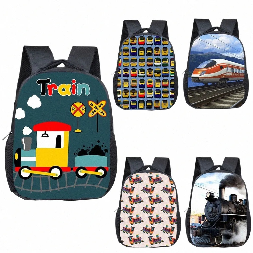 12 Inch Train Backpack for Kids Cute Locomotive Design, Lightweight  Preschool Backpack, Toddler Bookbag for Kindergarten Travel