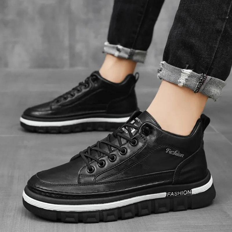 Leather upper non slip shoes deals