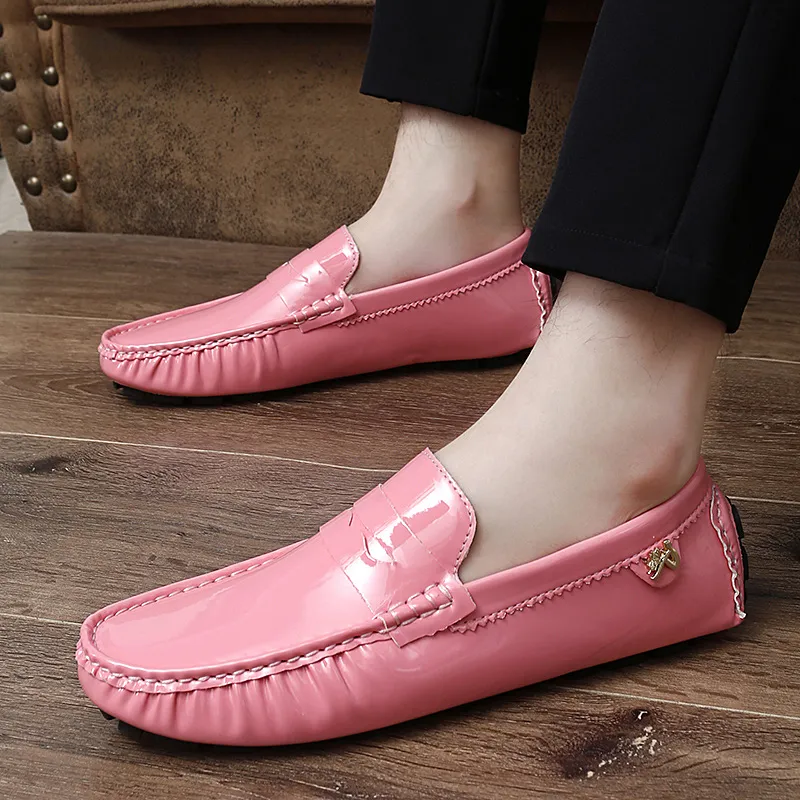 Fashion Men Leather Loafers Designer Penny Loafers... From  display picture 3