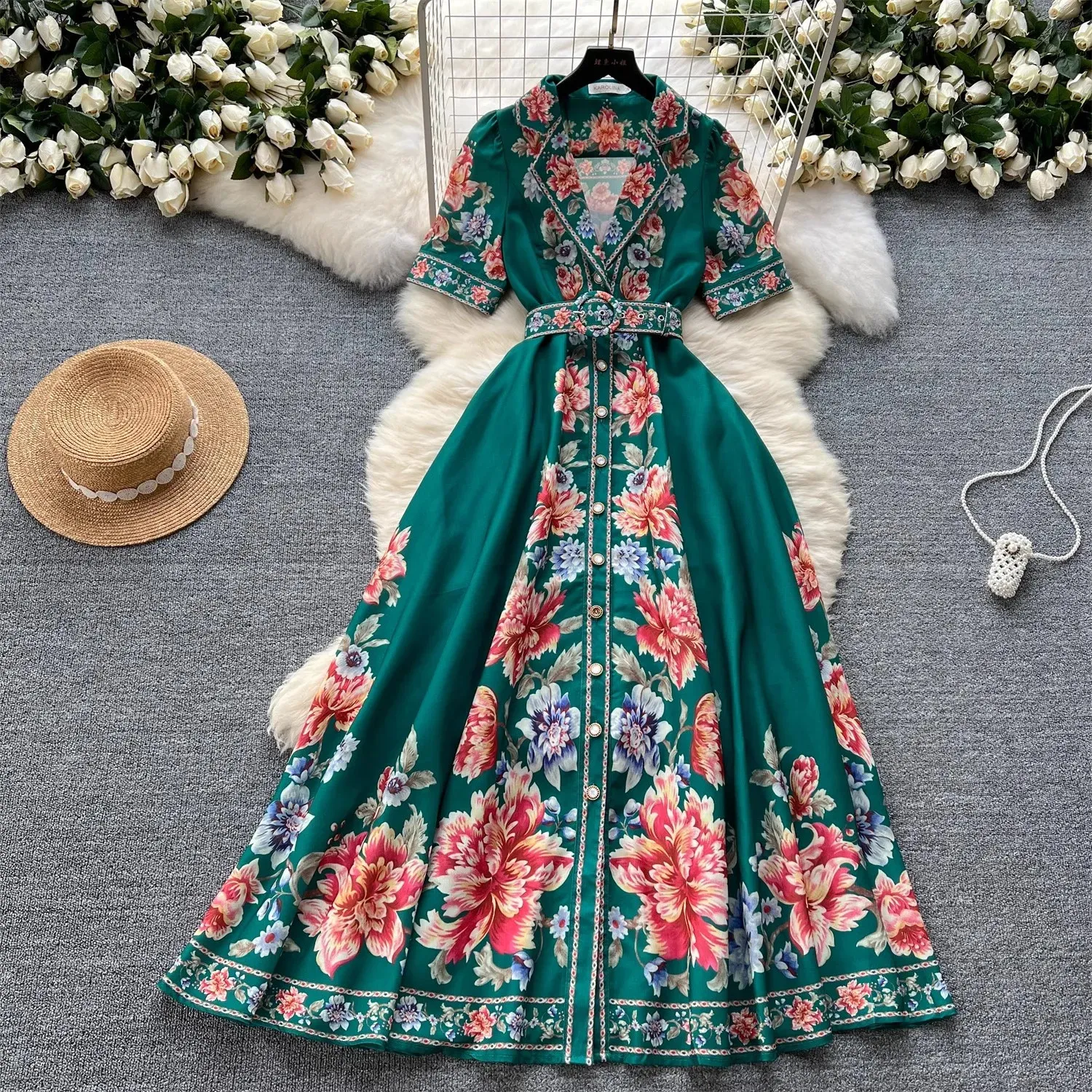 Summer Vintage Court Floral Print Dress Womens... From Domainstore, $28.63  | DHgate.Com