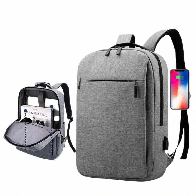 USB Charging Laptop Backpack Oxford Waterproof School Bag for