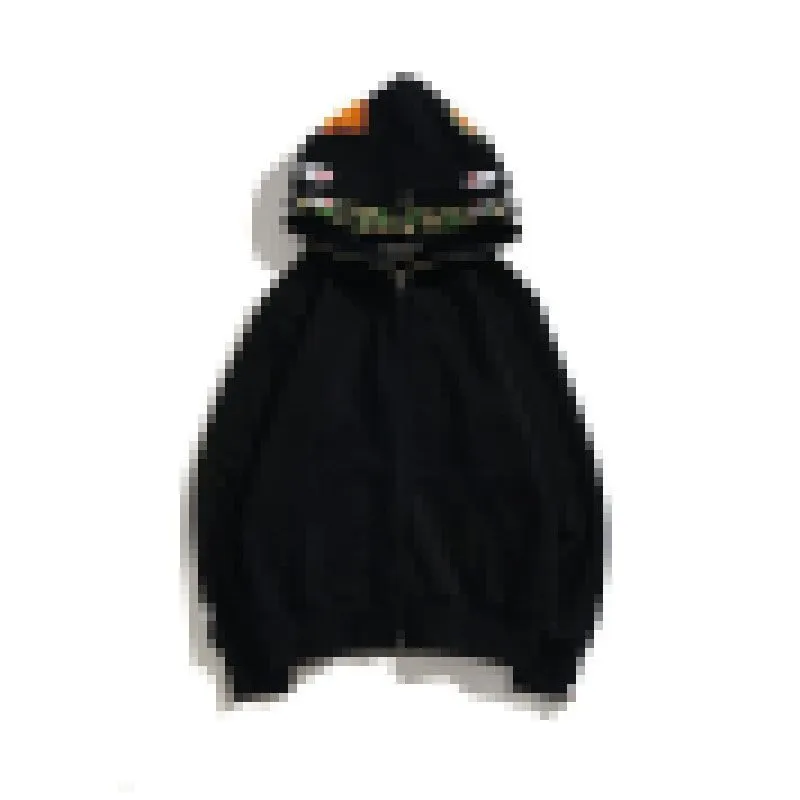 Bape x undefeated double shark full zip hoodie black sales