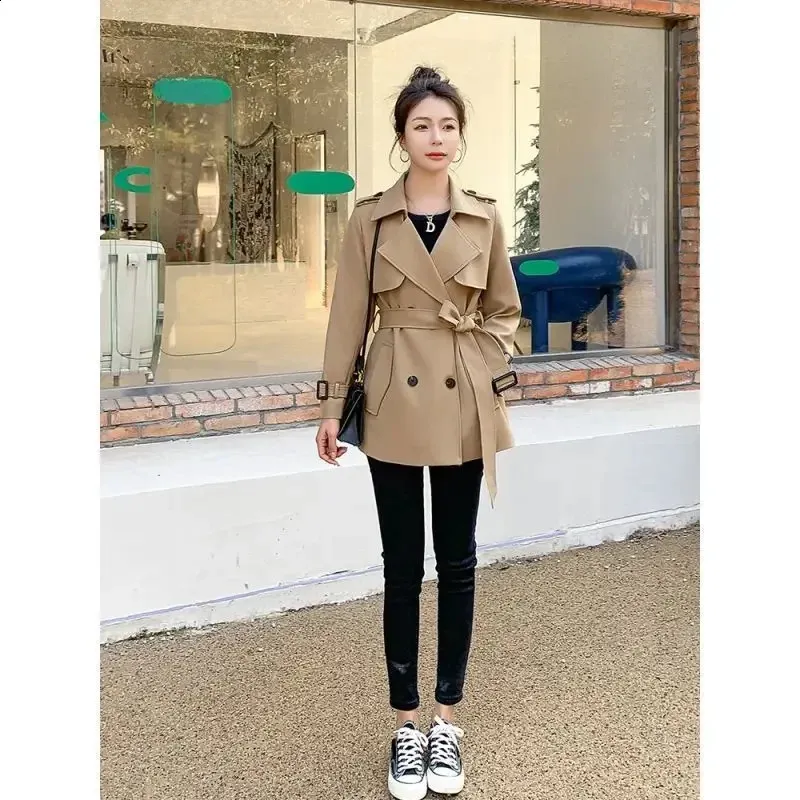 Petite Womens Trench Coat - Elegant & Chic Spring/Summer