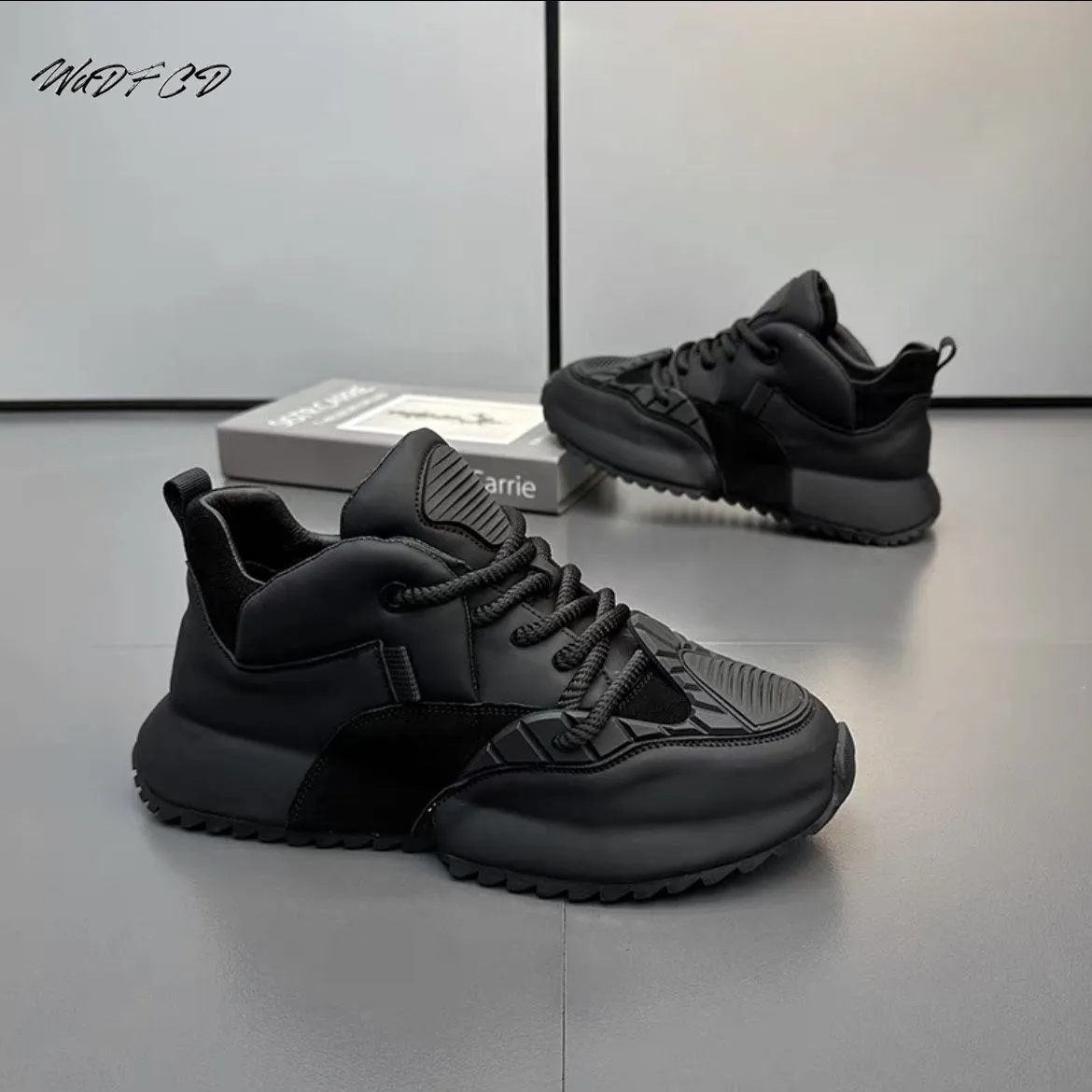 Mens Chunky Platform Shoes Lace-Up Casual Sneakers with PU Upper and Rubber  Outsole from Dhgate Casual Shoes - price 103.65