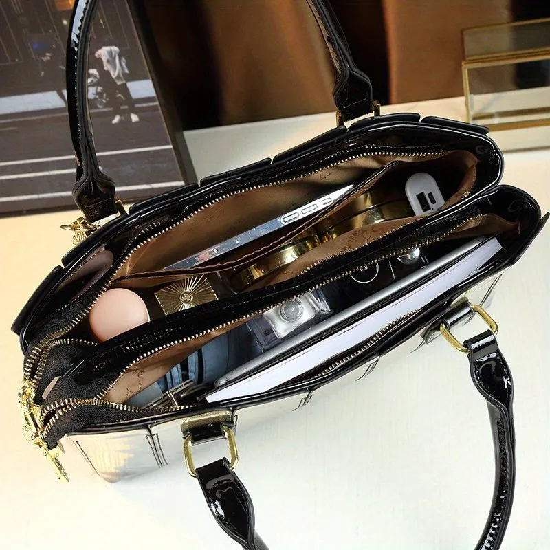 DHgate.com:Womens Glossy Patent Leather Shoulder Bag with DHgate.com:Womens Glossy Patent Leather Shoulder Bag with