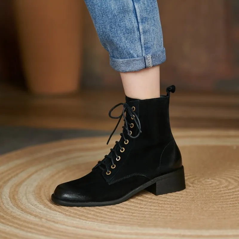 Vera | Women Lace-Up Ankle Winter Boots