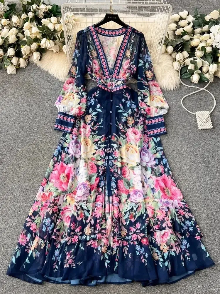 white chiffon floor length dress Apricot Bohemian floral mid-length flowy dress – Symply Unique Boutique