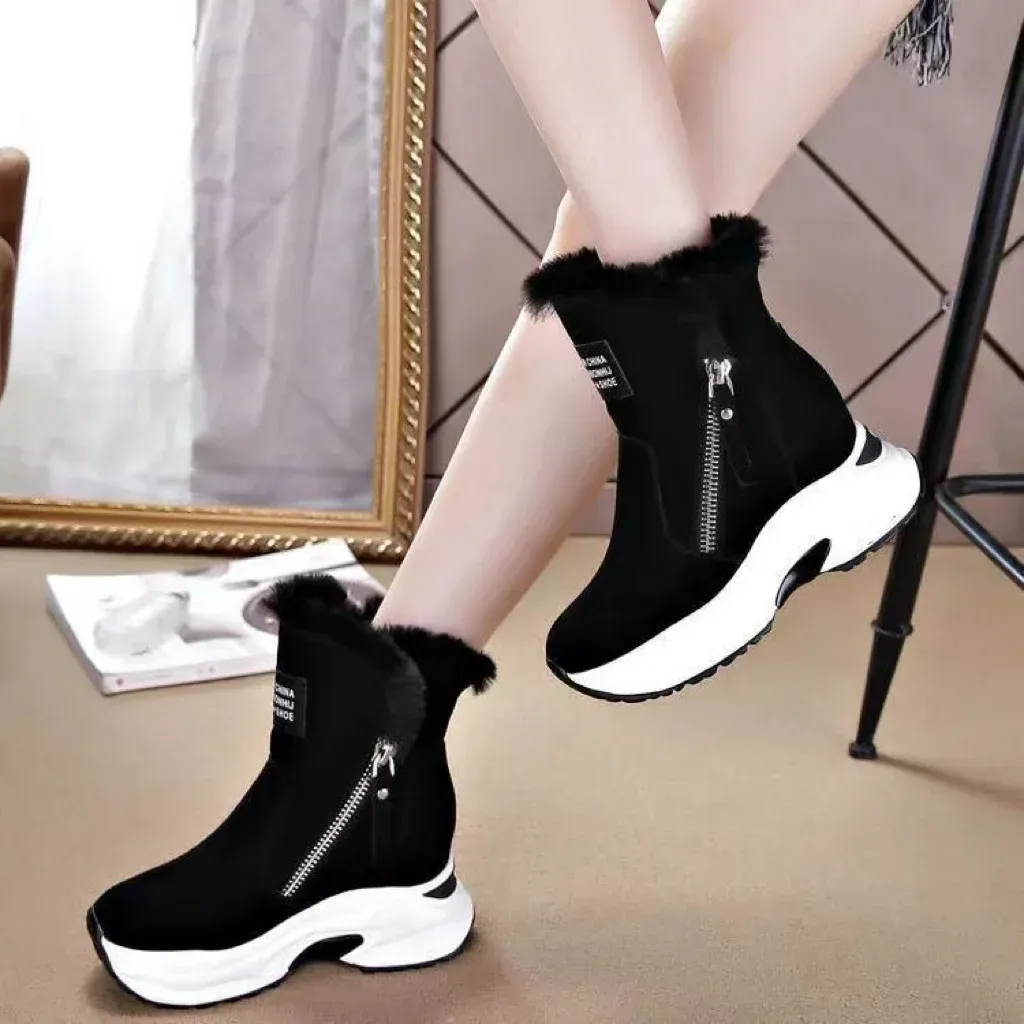 Warm Ankle Boots For Women Fleece Lined Ankle Boots, Womens Wedge Heel  Winter Snow Boots With Side Zipper, Outdoor Fashion Botas Mujer From  Factory Dh1102096142, Bulk $18.64 | DHgate.Com, image size:1024x1024