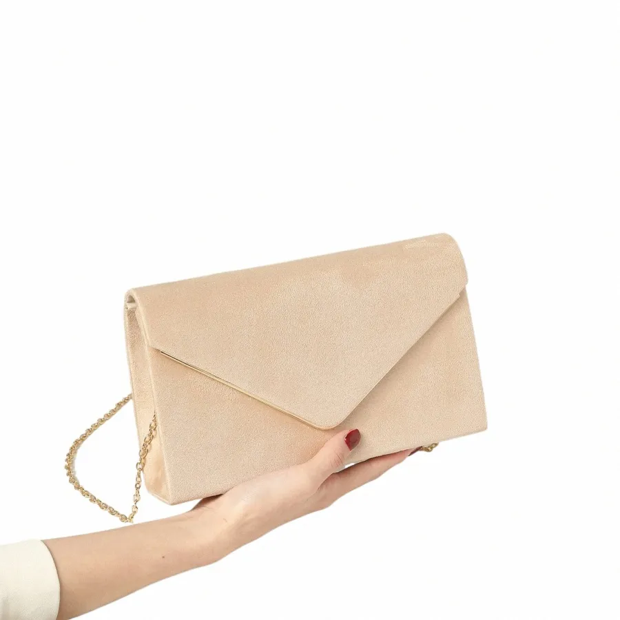 Women's Shiny Evening Clutch Bag with Chain Elegant Shoulder Purse for  Weddings and Parties