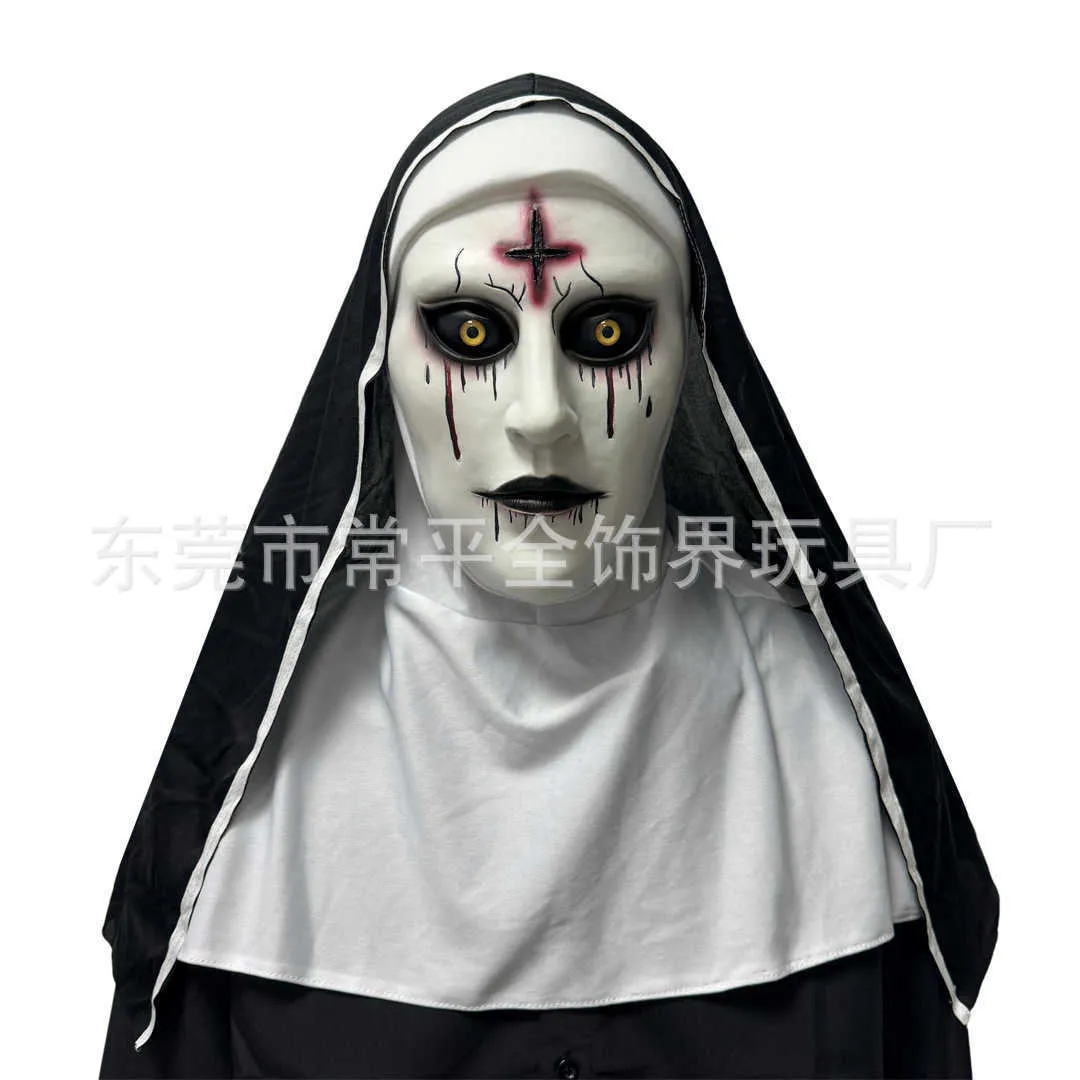 Économisez gros sur les achats en gros de Masque En Latex De Nonne  Sanglante Nun Costume Halloween Latex Full Head Mask Masque De Maquillage  ..., image size:1080x1080