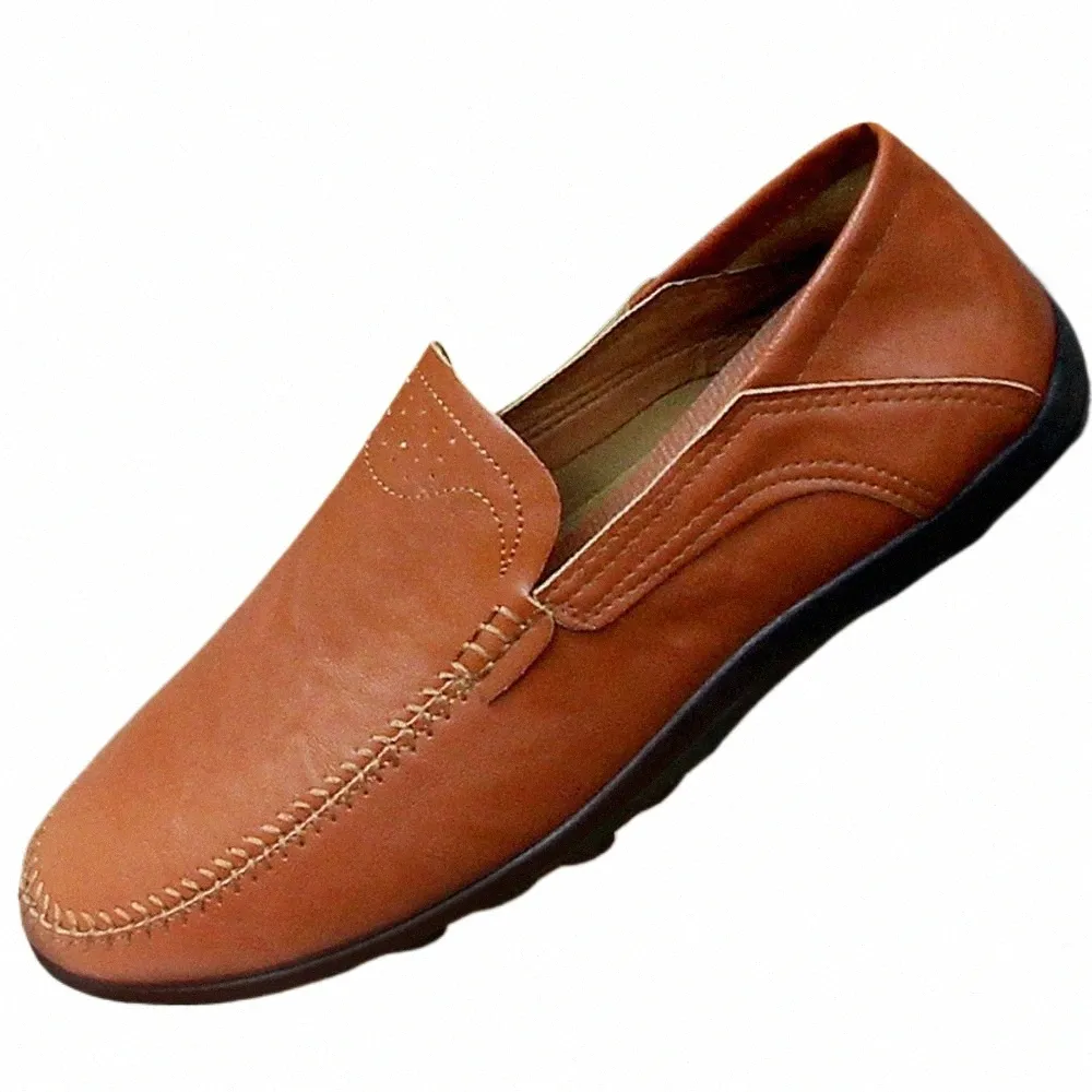 Mens Slip-On Solid Color Penny Loafer Shoes with Rubber Sole  display picture 3