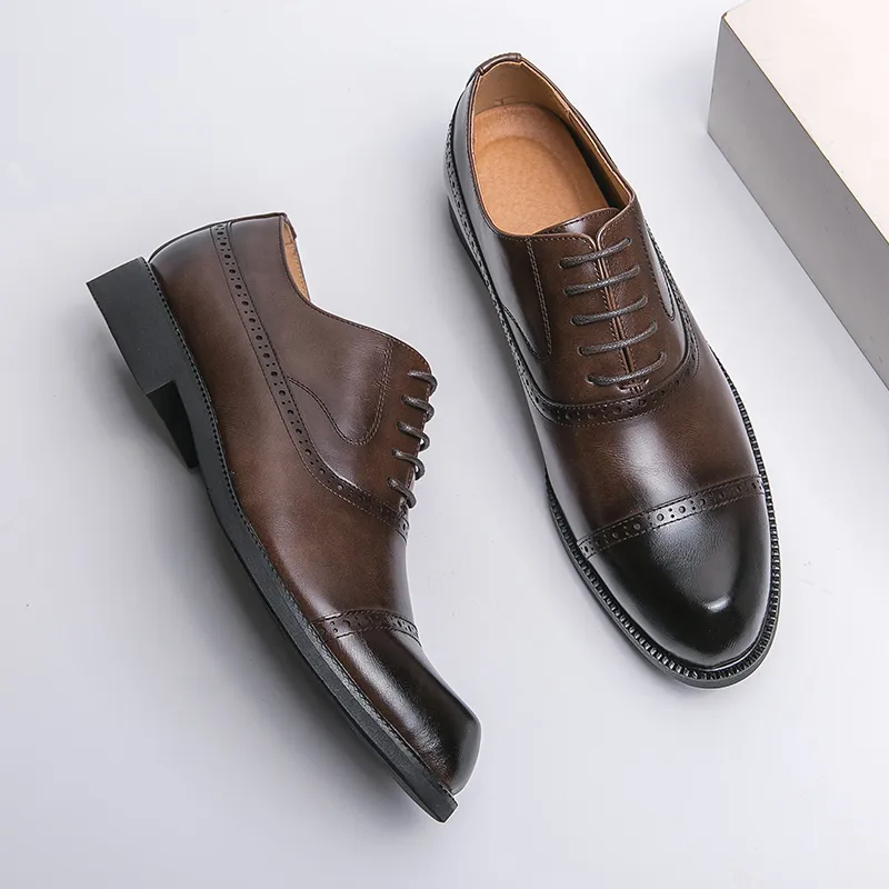 Brown Mens Derby Shoes Round Toe Lace-up Dress Shoes Size 38-46 from Dhgate Dress  Shoes - price 197.86