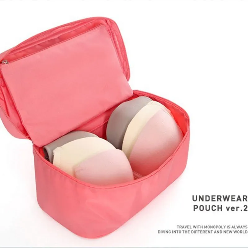 DHgate SECD 3 Layer Waterproof Travel Underwear Organizer Bag for Bras Toiletries Multi Functional Packing Cubes Grey 1 Pack Bags Luggage Accessories