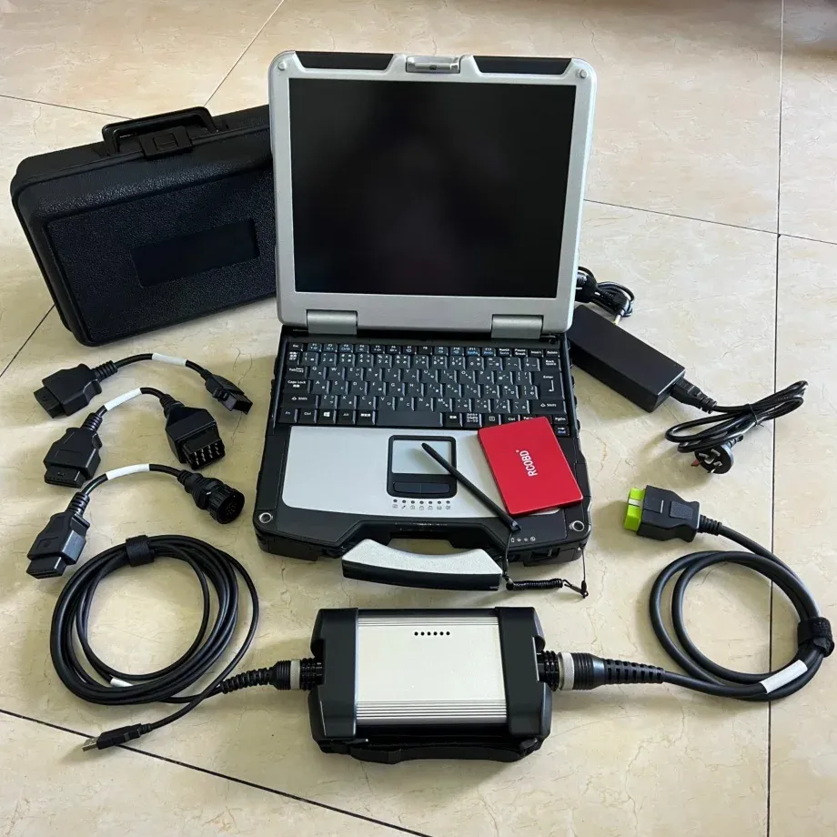 For Volvo truck Diagnostic Tool vocom ii software with Laptop CF31 i5 Touch Truck Scanner Full Set CABLES Ready to Use