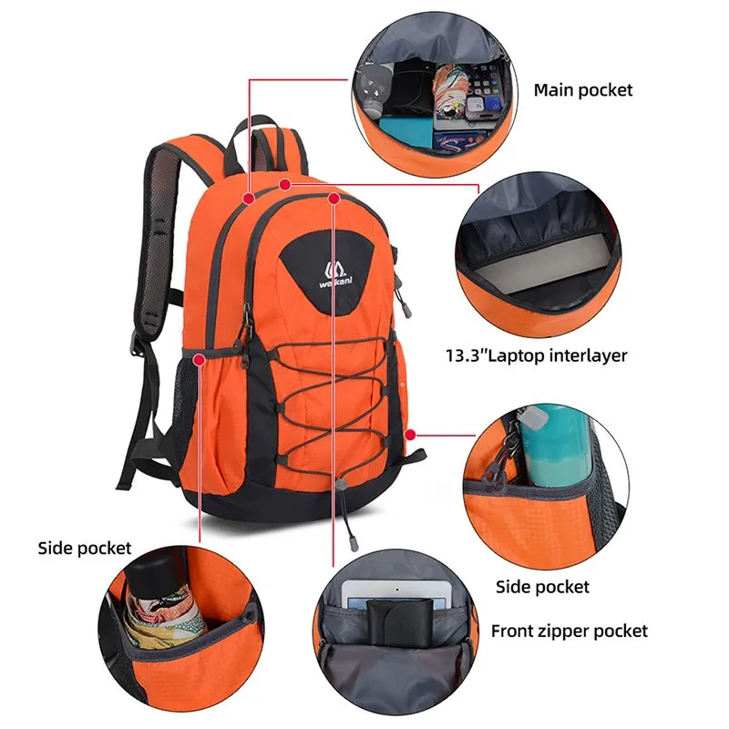 15L Hiking Backpack Small Travel Backpack Lightweight Packable Backpacks Red
