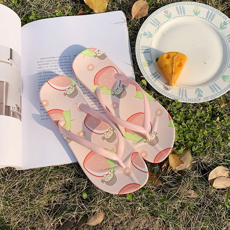 Womens Summer Fruit Slippers - Strawberry, Watermelon  display picture 1