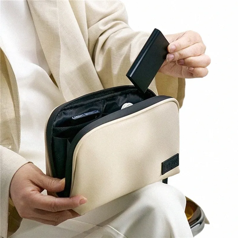 Waterproof Travel Cable Organizer Bag for Electronics Accessories and Gadgets Black