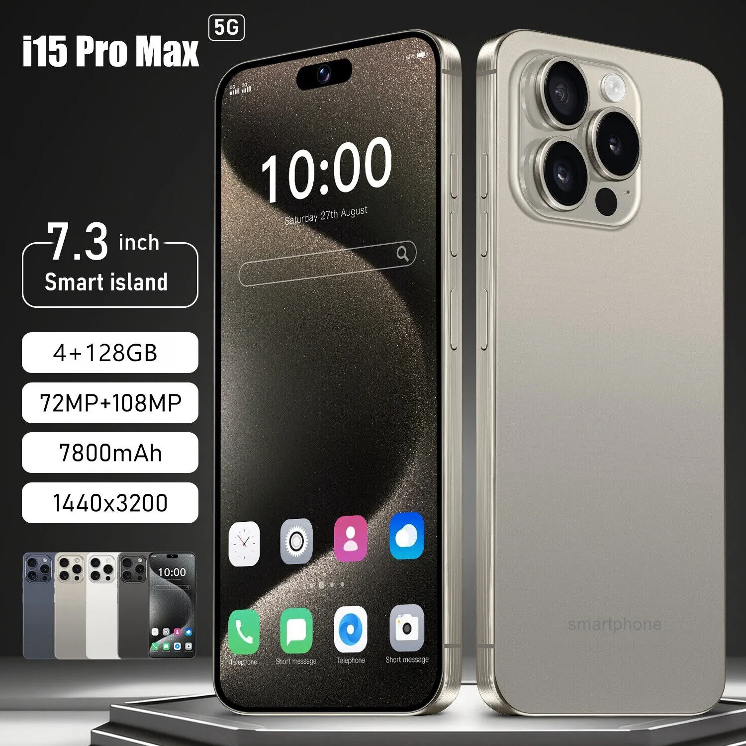 I15 Pro Max 5G Smartphone Factory Unlocked 7 3 Dual From I15 Pro Max 5G Smartphone Factory Unlocked 7 3 Dual From