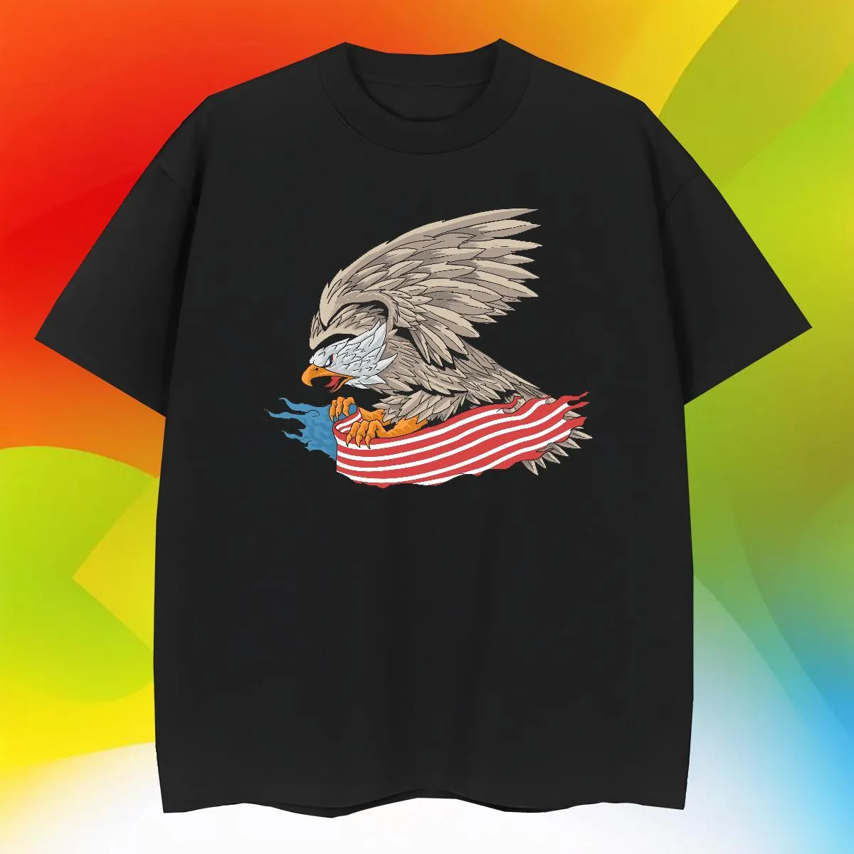 Camiseta De Águila Casual De Verano Para Hombres 230 G De Algodón  Transpirable, Cuello De La Tripulación, Talla Grande, Diseño De Dibujos  Animados De 16,66 € | DHgate, image size:1200x1200