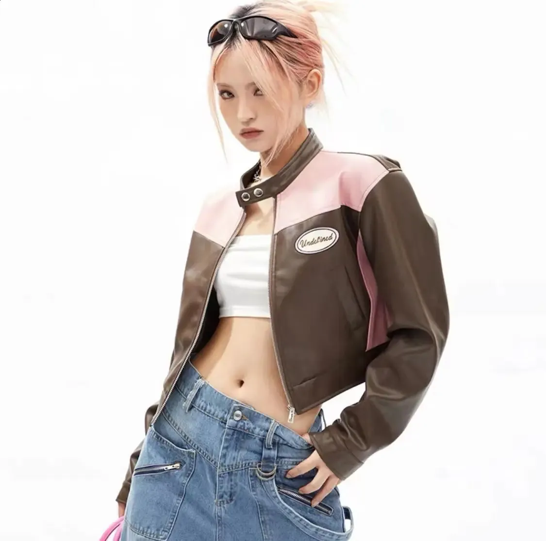 【codegraphy】★ 韓国人気 ★ Crop Denim Biker Jacket ★ DHgate.com:Cropped Moto Biker Jacket - Korean Fashion