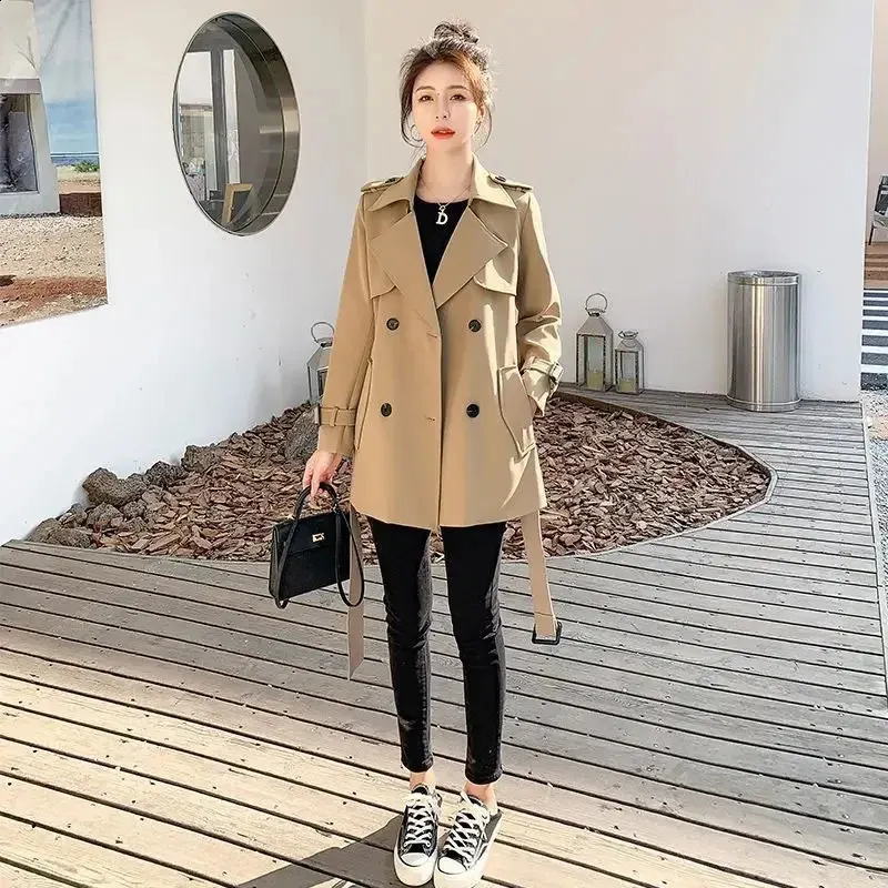 Petite Womens Trench Coat - Elegant & Chic Spring/Summer